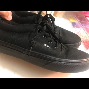 Black lace up vans only worn a few times